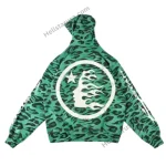Green Hellstar Cheetah Zip Hoodie 2