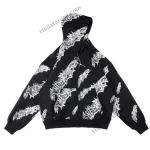 Hellstar Black Graffiti Zip Up Hoodie