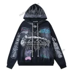 Hellstar Black Graphic Print Hoodie