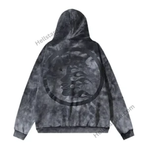 Hellstar Tie Dye Hoodie Gray Black 2