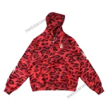 Red Hellstar Cheetah Zip Hoodie